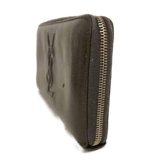 Yves Saint Laurent Patent Leather Zip Around Wallet OrganizerClutch lux65-101225 - Picture 4 of 8